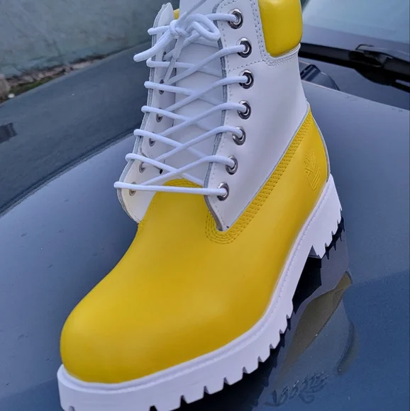 Timberland boots Yellow Fashion two tone - Picture 4 of 5